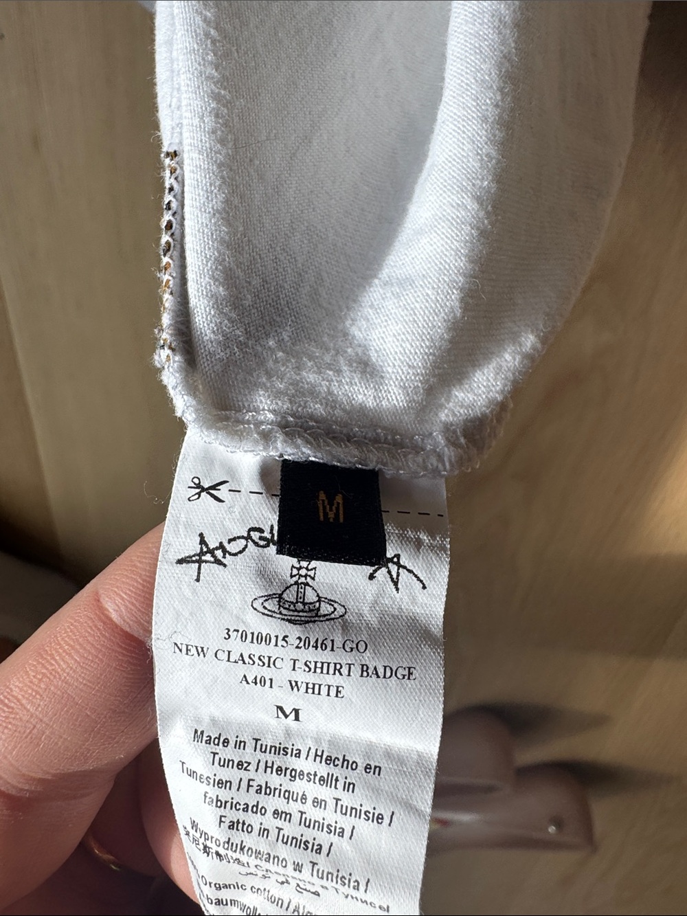 Vivienne Westwood anglomania white T-shirt size m has been worn see pics - Picture 5 of 5